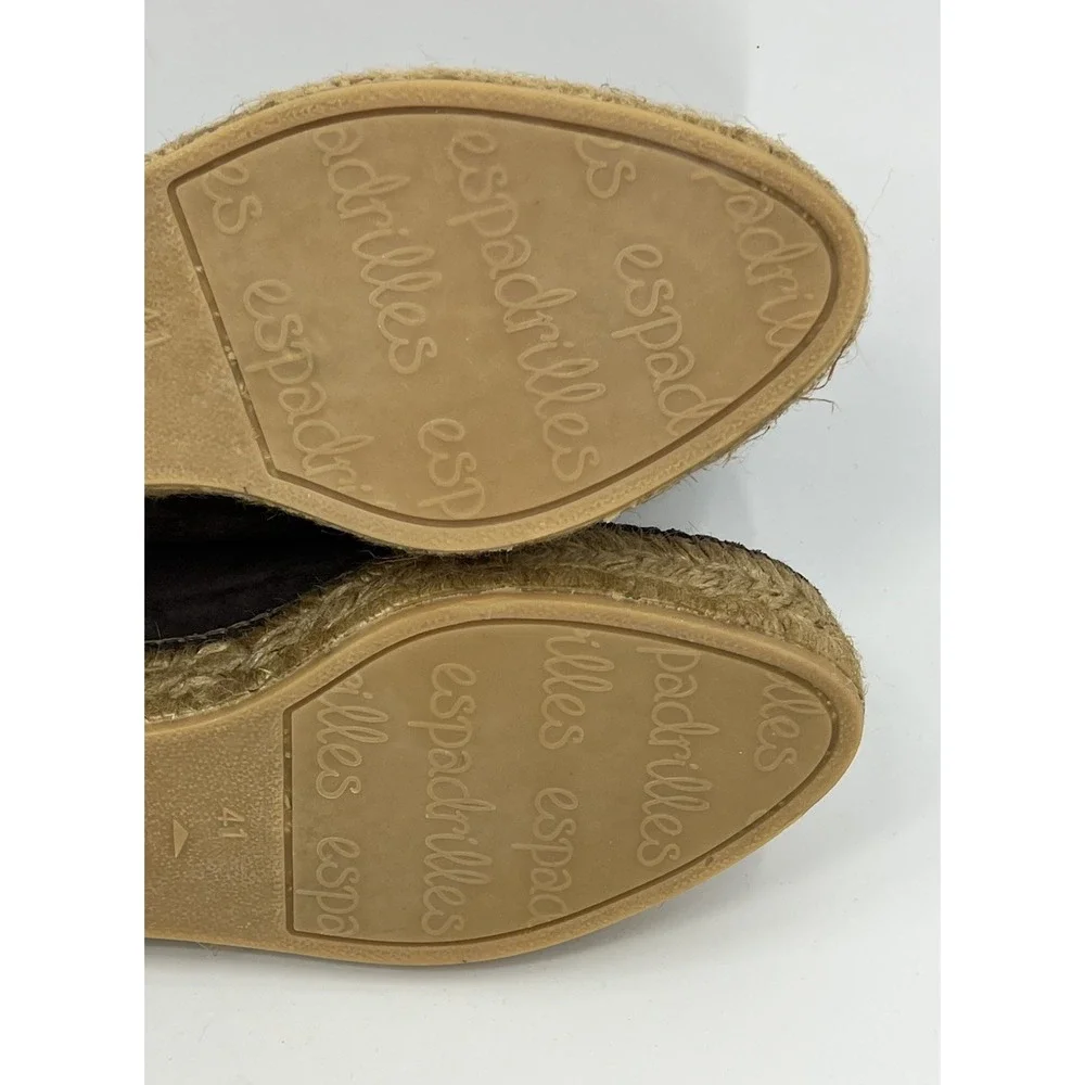 Gaimo Espadrilles US 9.5 EUR 41 Platform Faux Suede Leather Shoes Made in Spain